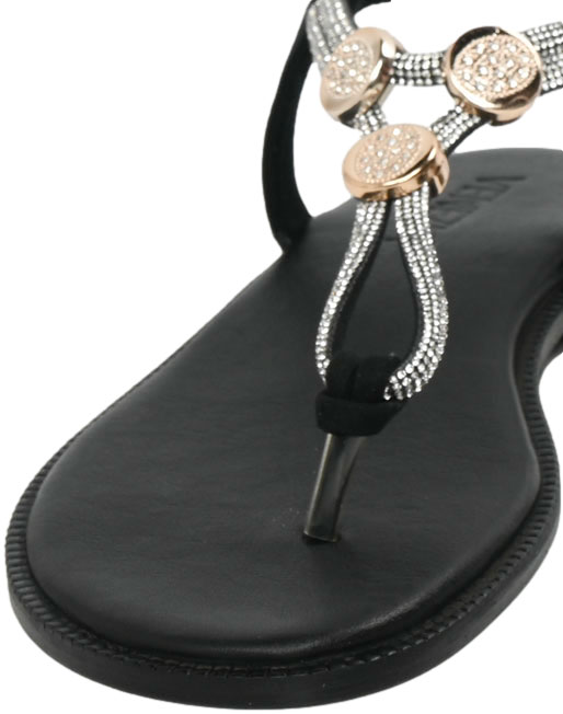 Sandały Stylowe Venezia R058SUBLOBS047 Czarny Skóra Naturalna