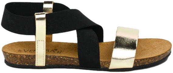 Sandały Stylowe Venezia W001LEGOOBS137 Złoty Skóra Naturalna