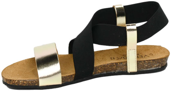 Sandały Stylowe Venezia W001LEGOOBS137 Złoty Skóra Naturalna