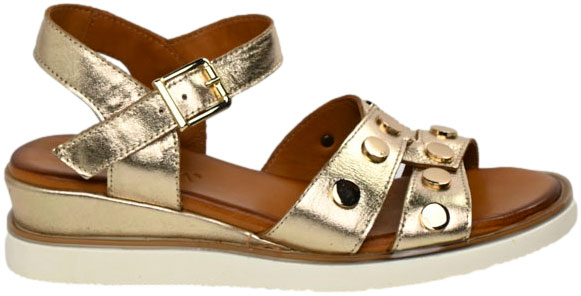 Sandały Stylowe Venezia E075LEGOOBS029 Złoty Skóra Naturalna