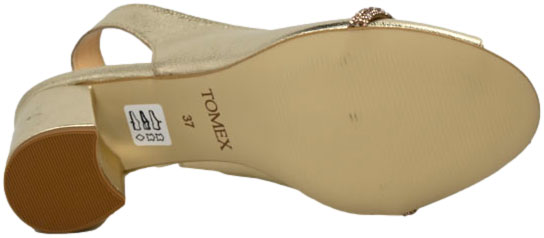 Sandały Polskie Tomex 1518/T80 Złoty Skóra Naturalna