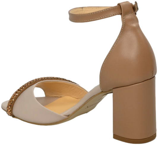 Sandały Stylowe Tomex 1488 010 Ecru/Camel Skóra Naturalna