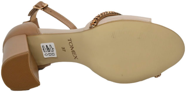 Sandały Stylowe Tomex 1488 010 Ecru/Camel Skóra Naturalna