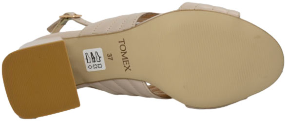 Sandały Modne Tomex 1670 010 Ecru Skóra Naturalna