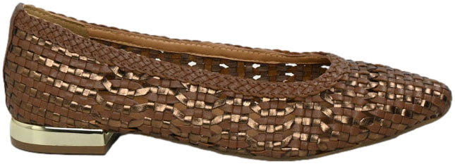 Baleriny Stylowe GiosEppo 73954 TAN Brązowe Skóra Naturalna