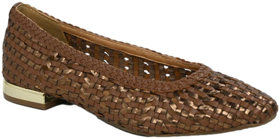 Baleriny Stylowe GiosEppo 73954 TAN Brązowe Skóra Naturalna