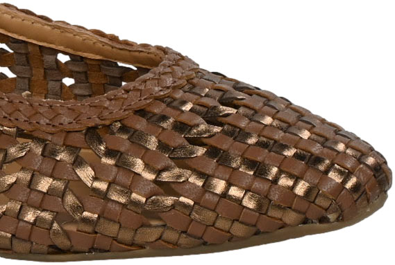 Baleriny Stylowe GiosEppo 73954 TAN Brązowe Skóra Naturalna