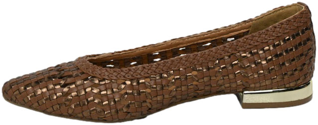 Baleriny Stylowe GiosEppo 73954 TAN Brązowe Skóra Naturalna