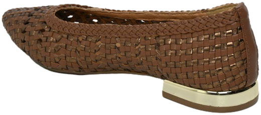 Baleriny Stylowe GiosEppo 73954 TAN Brązowe Skóra Naturalna