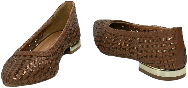 Baleriny Stylowe GiosEppo 73954 TAN Brązowe Skóra Naturalna