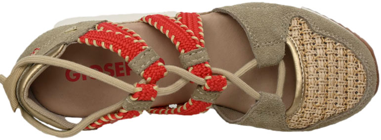 Sandały Wygodne GiosEppo 74272 Beige GrisWold Skóra Naturalna