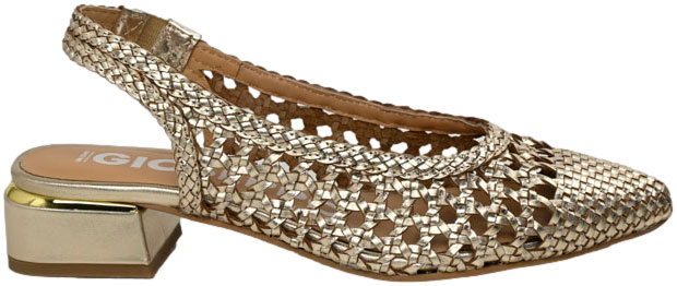 Czółenka Eleganckie GiosEppo 71185 Platinum Skóra Naturalna_TN