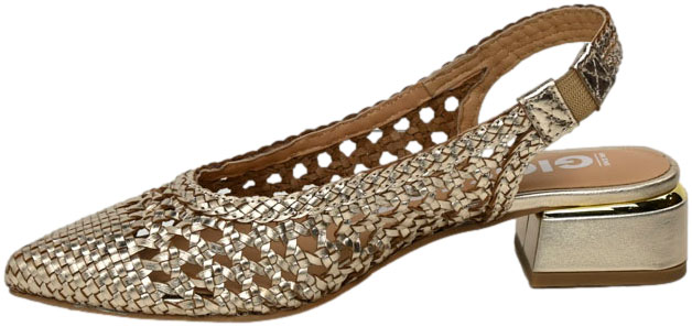 Czółenka Eleganckie GiosEppo 71185 Platinum Skóra Naturalna_TN