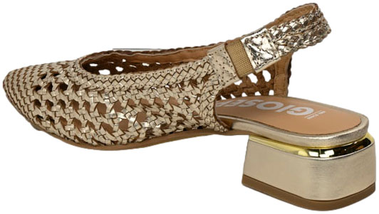 Czółenka Eleganckie GiosEppo 71185 Platinum Skóra Naturalna_TN