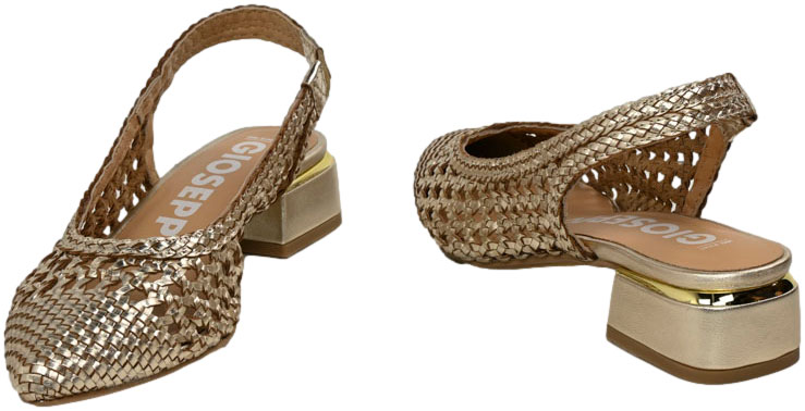 Czółenka Eleganckie GiosEppo 71185 Platinum Skóra Naturalna_TN