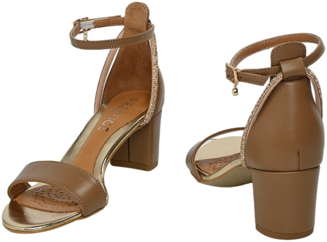 Sandały Stylowe Prestige 2101/OBL Toffi Lico Skóra Naturalna