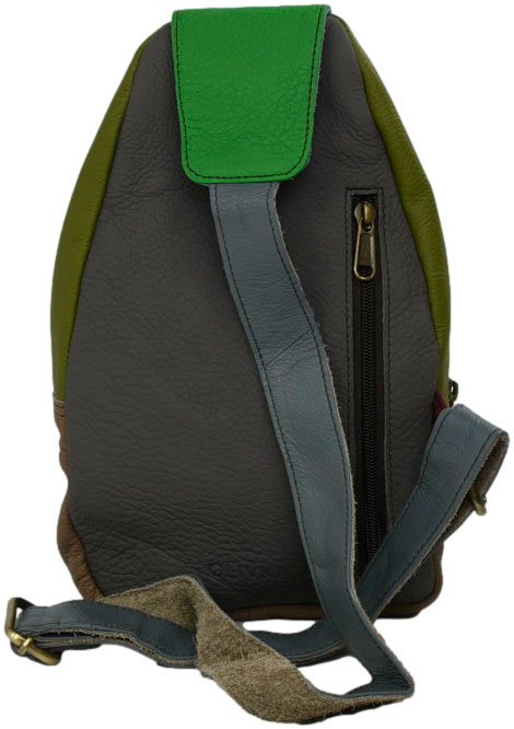 Plecak Wykonany Ręcznie Olivka 100026 Ada 3 Multikolor Skóra Naturalna