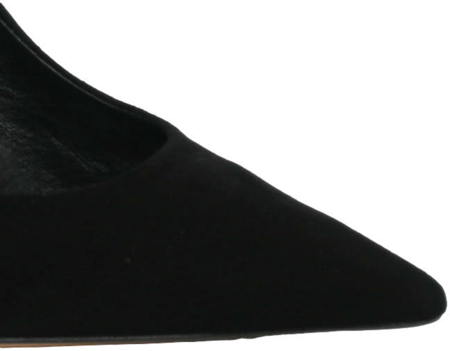 Szpilki Stylowe Kaniowski K110-02 Czarny Zamsz Skóra Naturalna 