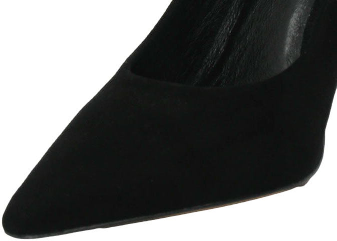 Szpilki Stylowe Kaniowski K110-02 Czarny Zamsz Skóra Naturalna 