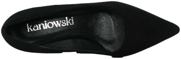 Szpilki Stylowe Kaniowski K110-02 Czarny Zamsz Skóra Naturalna 
