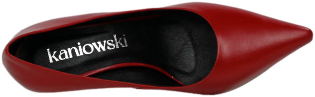 Szpilki Stylowe Kaniowski K110-55 Czerwony Skóra Naturalna 