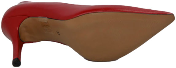Szpilki Stylowe Kaniowski K110-55 Czerwony Skóra Naturalna 