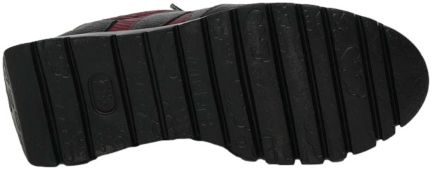 Sneakersy Damskie Wonders A-2491 Elvin Cobre Nylon nek Burdeos