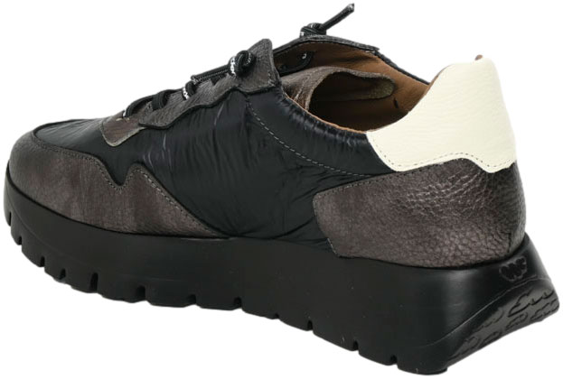 Sneakersy Damskie Wonders A-2491 Elvin Plomo Nylon Nek Negro