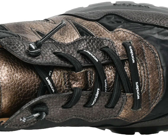 Sneakersy Damskie Wonders A-2491 Elvin Plomo Nylon Nek Negro