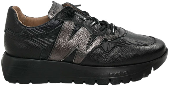 Sneakersy Damskie Wonders A-2491 Wild Negro Nylon Nek Negro