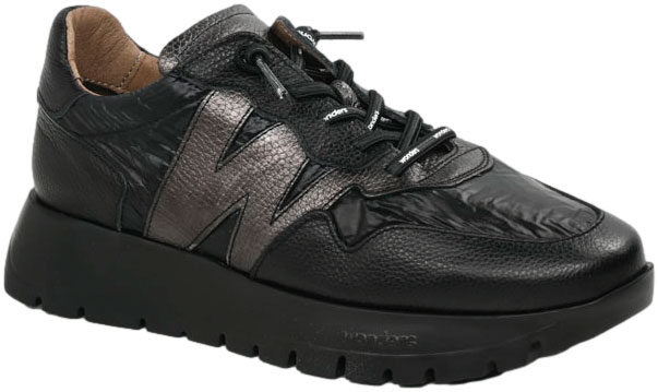 Sneakersy Damskie Wonders A-2491 Wild Negro Nylon Nek Negro