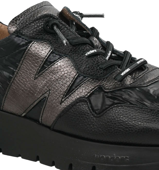 Sneakersy Damskie Wonders A-2491 Wild Negro Nylon Nek Negro