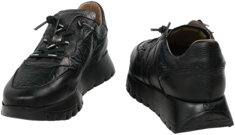 Sneakersy Damskie Wonders A-2491 Wild Negro Nylon Nek Negro