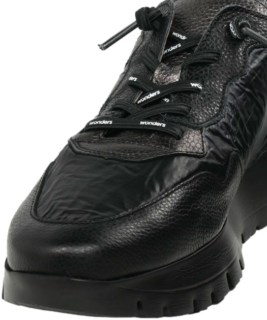 Sneakersy Damskie Wonders A-2491 Wild Negro Nylon Nek Negro