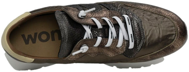 Sneakersy Damskie Wonders A-2491 Elvin Oro Nylon Nek Platino