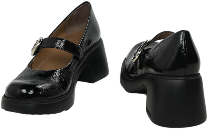 Czółenka Modne Wonders E-7122 Lak Negro Skóra Naturalna