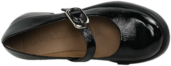 Czółenka Modne Wonders E-7122 Lak Negro Skóra Naturalna