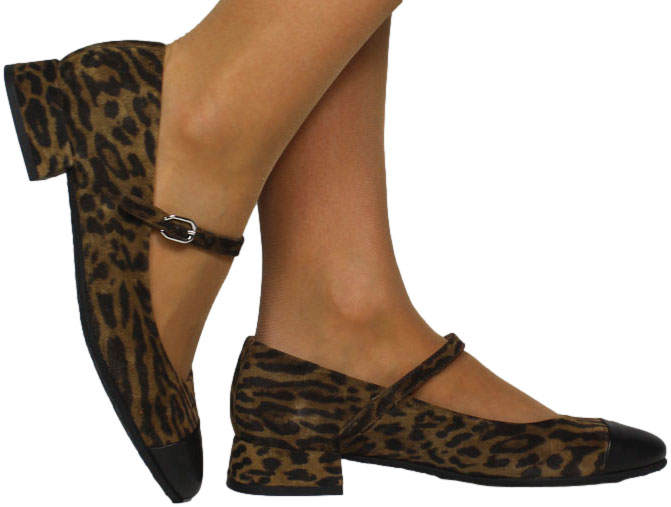 Czółenka Eleganckie  Wonders B-9710 Velvet Negro Skóra Naturalna