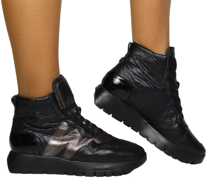 Botki Modne Wonders A-2493 Negro Plom 