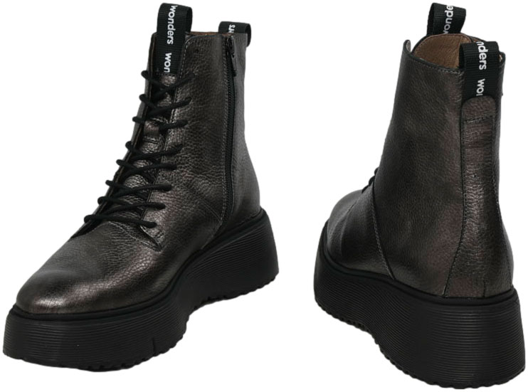 Trzewiki Wygodne Wonders A-9350 Elvin Plomo Skóra Naturalna