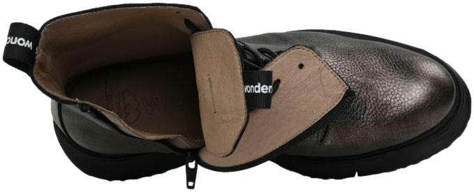 Trzewiki Wygodne Wonders A-9350 Elvin Plomo Skóra Naturalna