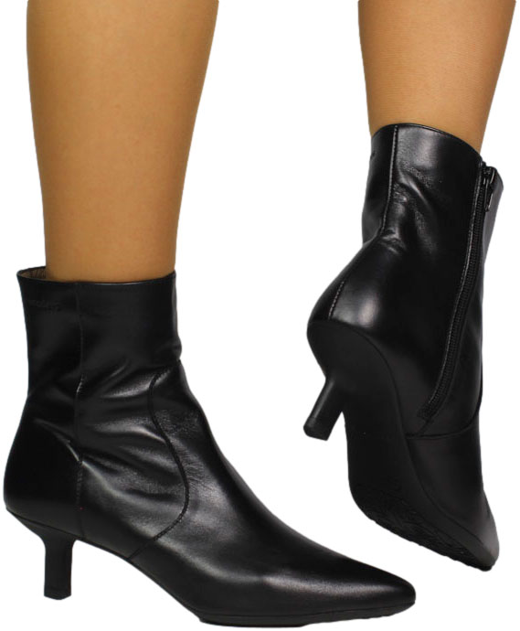 Botki Eleganckie Wonders G-7111 Iseo Negro Skóra Naturalna