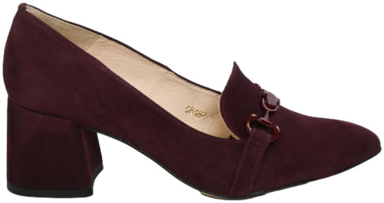 Czółenka Eleganckie Emis Z8482/870o Burgund Skóra Naturalna 