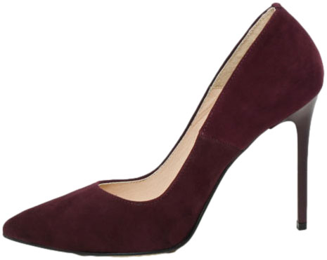 Szpilki Eleganckie Emis Z6684/447 Burgund Skóra Naturalna 