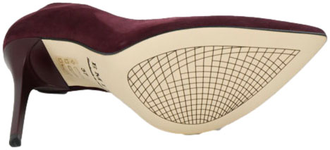 Szpilki Eleganckie Emis Z6684/447 Burgund Skóra Naturalna 