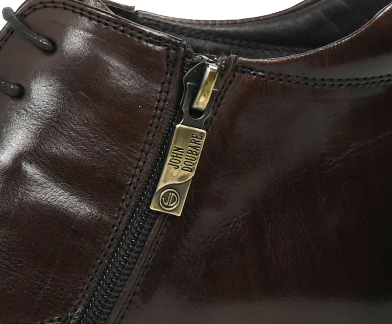 Trzewiki Eleganckie John Doubare H35B-51-132 Coffee Skóra naturalna