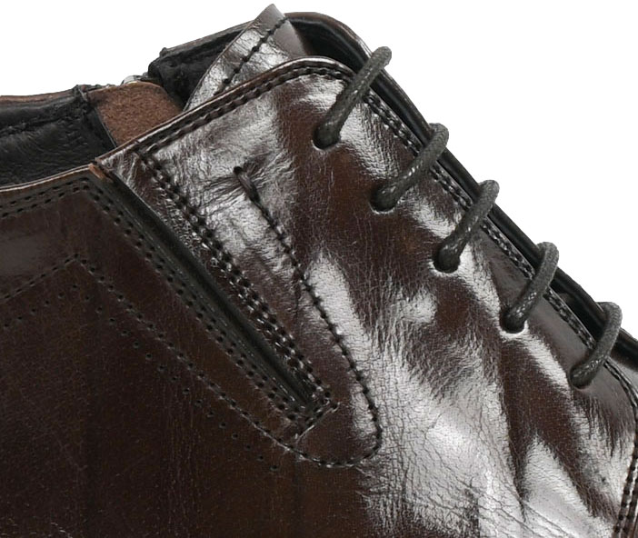 Trzewiki Eleganckie John Doubare H35B-51-132 Coffee Skóra naturalna