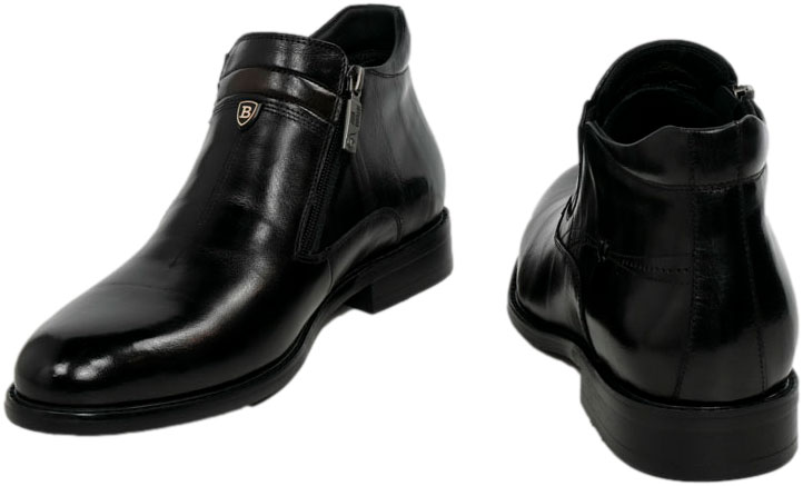 Trzewiki Eleganckie John Doubare YGFR-Z106-305-1 Black Skóra naturalna