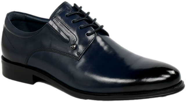 Półbuty Eleganckie John Doubare QA526-C6-C104 Blue Skóra Naturalna