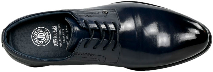Półbuty Eleganckie John Doubare QA526-C6-C104 Blue Skóra Naturalna
